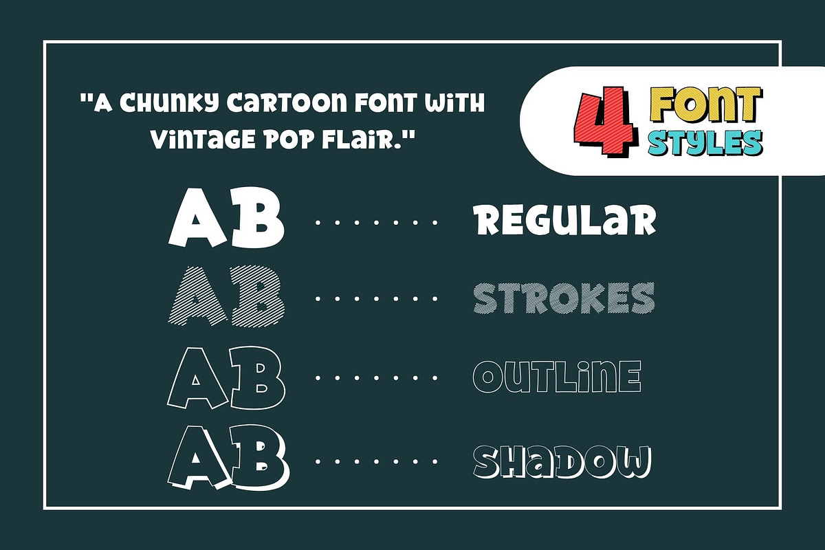 Fox Dinky : 4 Font Styles, a Symbol Font by Fox7 By Rattana (Photo 2 of 14)