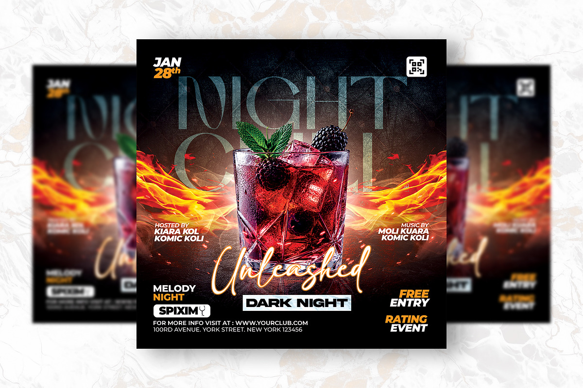 Night Chill Party Flyer Design, a Flyer Template by Shajib Shikder (Photo 2 of 2)