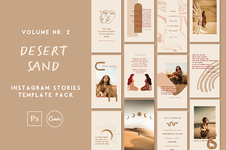 Desert Sand Story Templates Kit