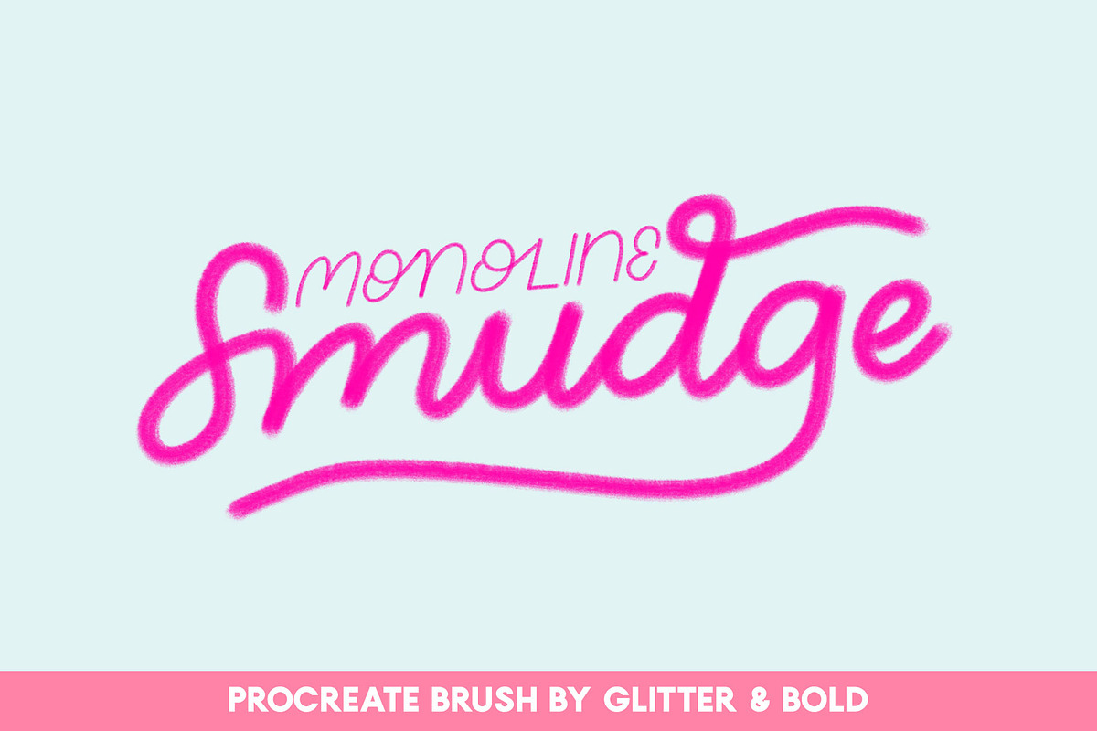 Monoline Smudge Procreate Brush