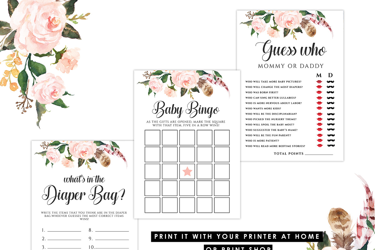 Baby Shower Games, Set Of 12, a Graphic by Wow Designs (Photo 3 of 5)