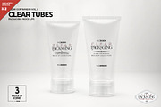Clear Cosmetic Tube Mockups, a Packaging Mockup by INCDesign (Thumbnail 2 of 9)