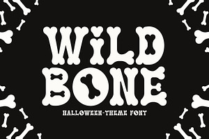 Wild Bone - All Caps Spooky Font, a Serif Font by Airotype