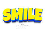 Smile Editable Text Effect PSD, a Layer Style Add-On by TrueVector (Thumbnail 1 of 2)