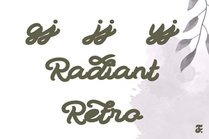 Radiant Retro Brush Font