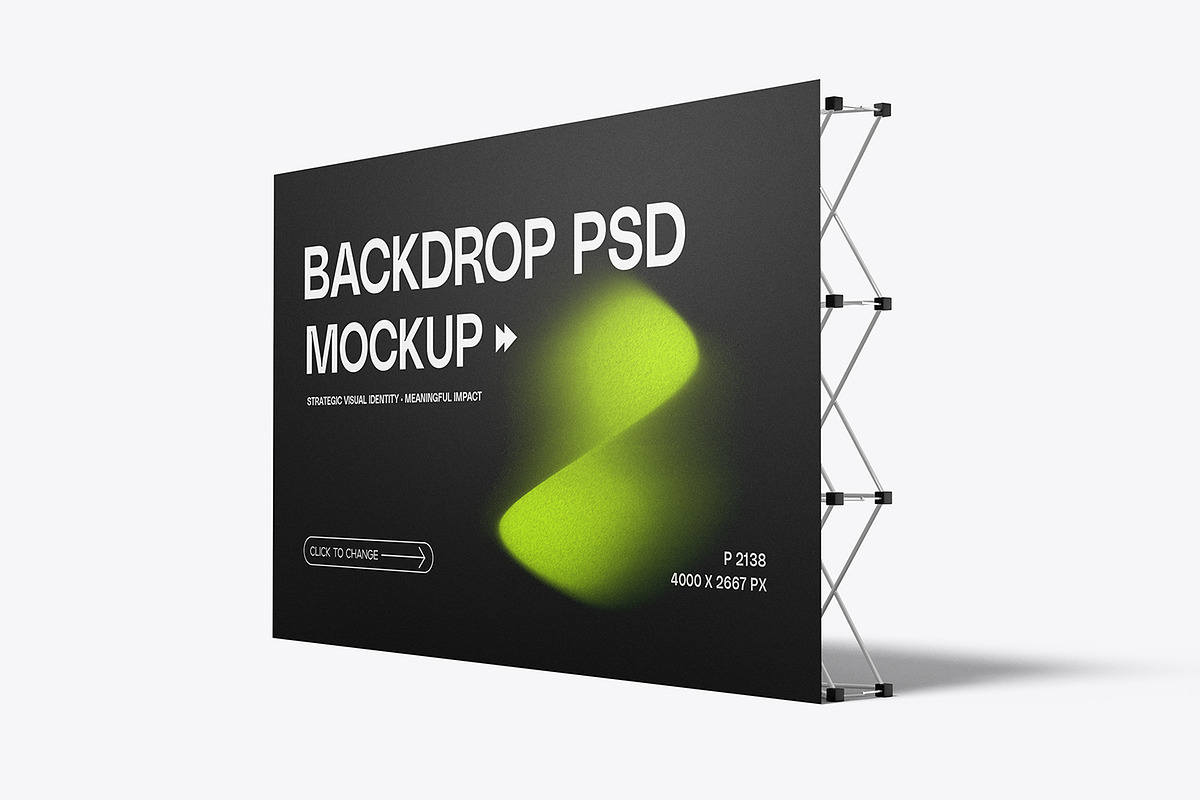 Foldable Backdrop Banner Mockup, an Advertising Mockup by RamStudio2 (Photo 3 of 12)