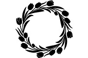 Floral HeartWreath Black Silhouet, a Person Illustration by Designer_Momina (Thumbnail 12 of 20)