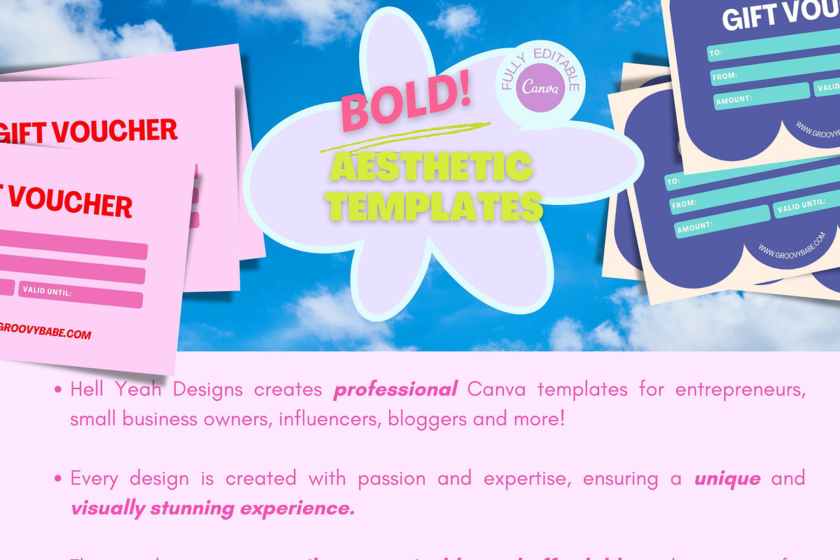 Bold Gift Voucher Templates, a Card Template by Hell Yeah Designs (Photo 2 of 4)