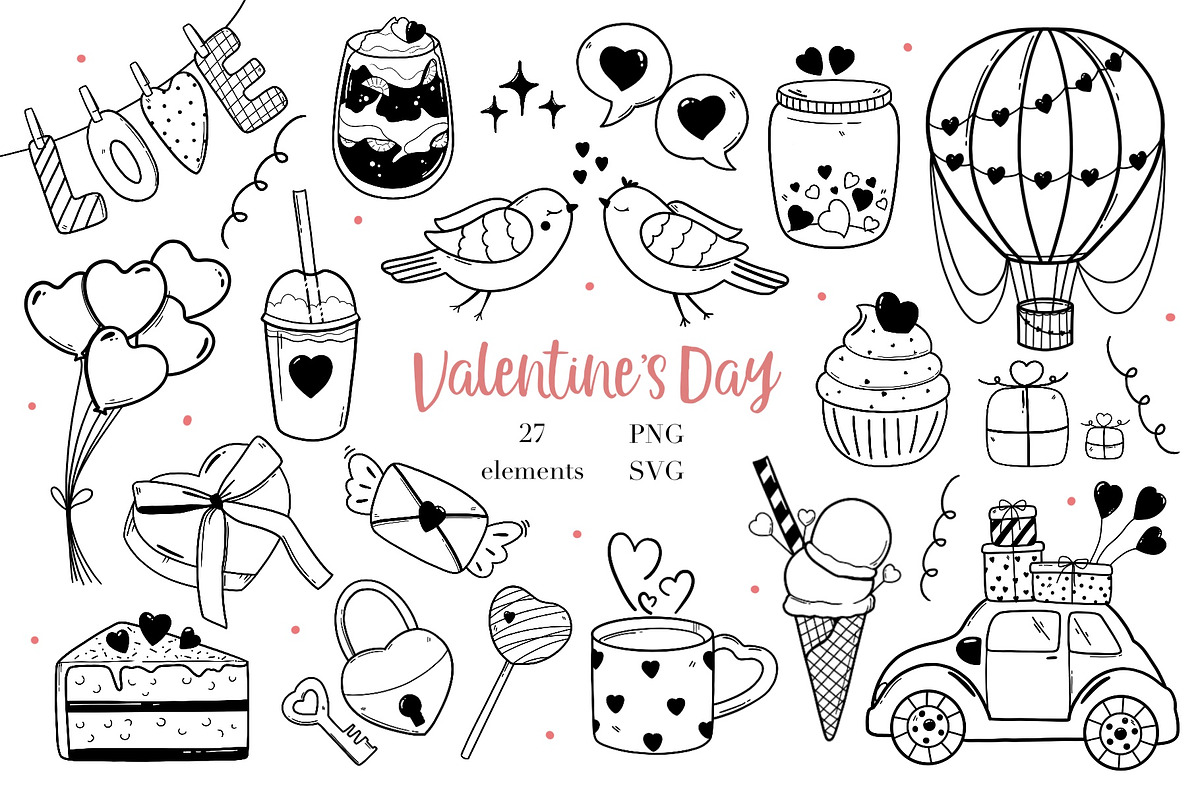 Valentine’s Day Romantic Line Art, an Object Graphic by ArtGiftsStudio (Photo 1 of 5)