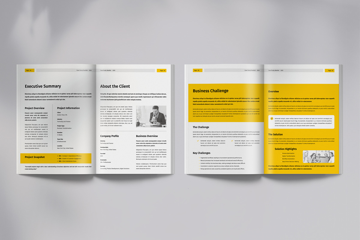 Case Study Booklet, a Brochure Template by Orcshape Studio (Photo 5 of 11)