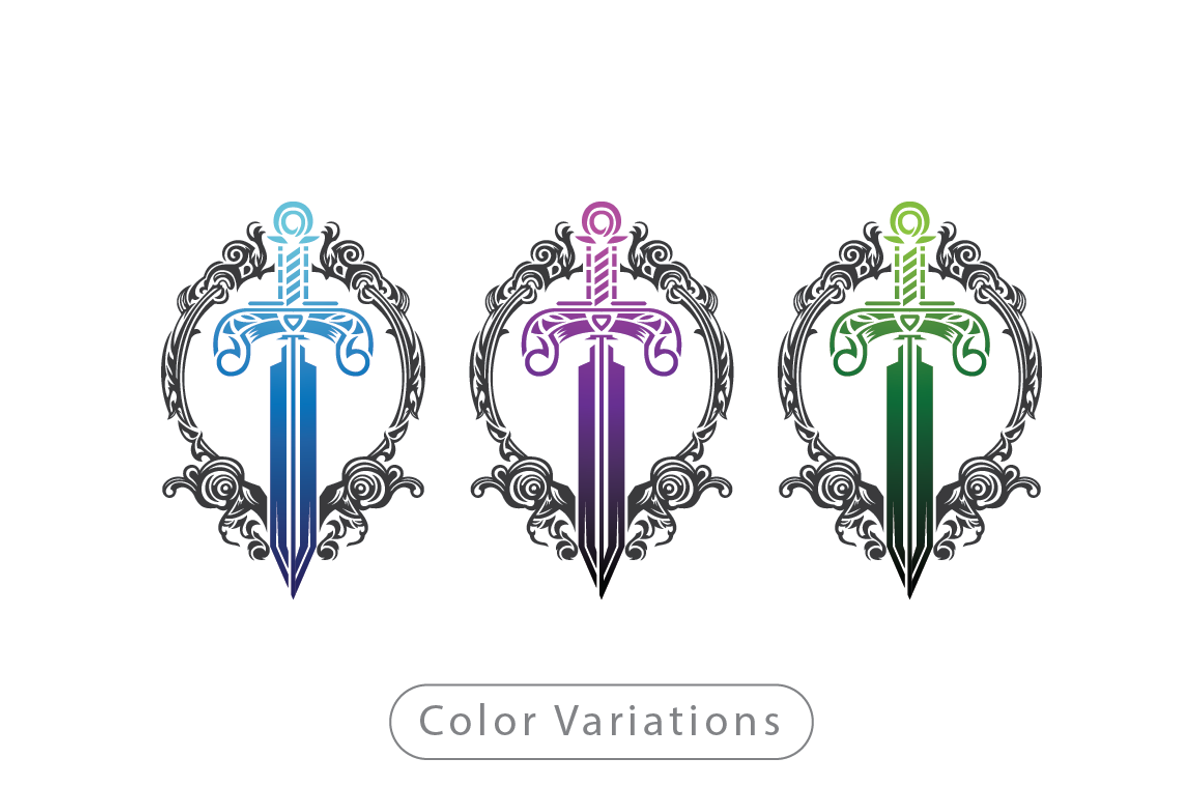 Sun Sword Crest Logo Template, a Branding & Logo Template by Heavtryq Design (Photo 4 of 4)