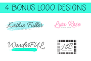 Oh Wonder Font + Bonus Font & Logos, a Script Font by theinkaffair (Thumbnail 7 of 9)