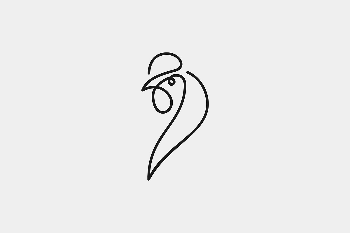 Abstract Creative Line Art Rooster, a Branding & Logo Template by tmts