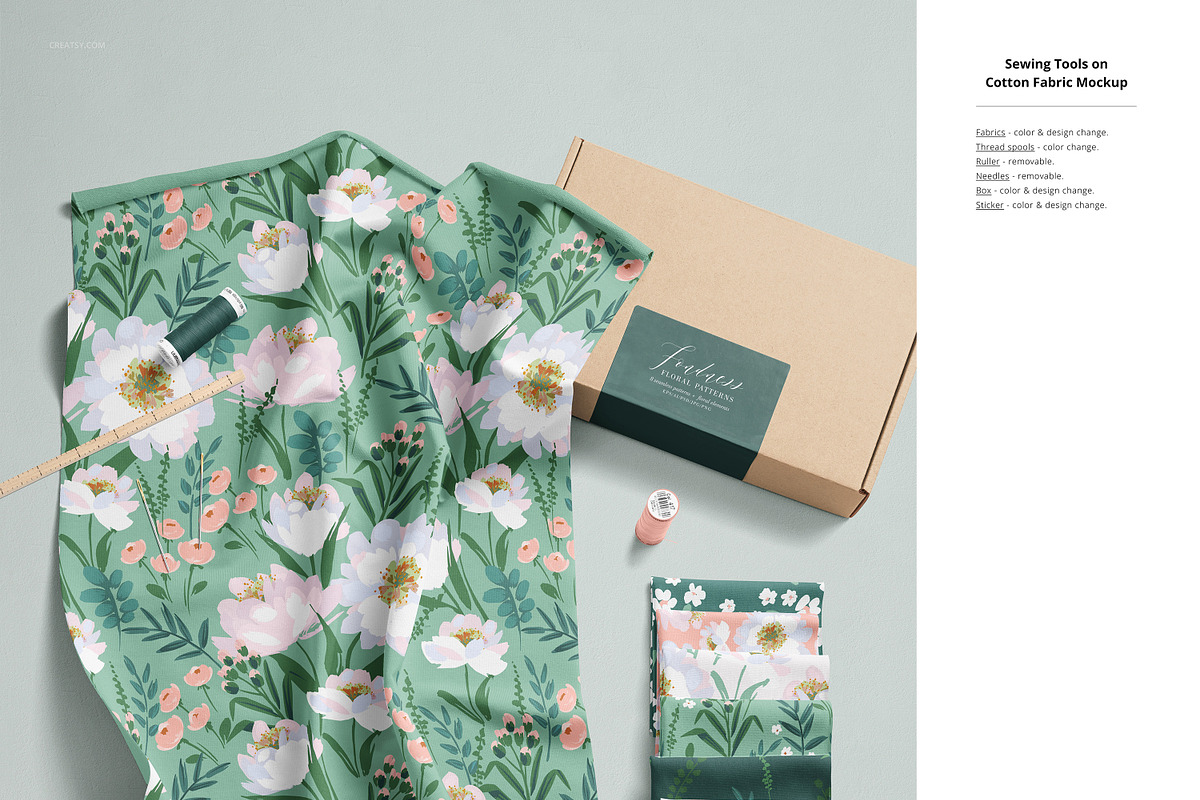 Fabric Factory v.8 Mockup Bundle, a Merchandise Mockup by creatsy5 (Photo 12 of 53)