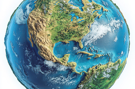 North and Central America Earth Glob, a Background Photo by Pixeness