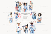 4th of July Clipart Images | America, a Person Illustration by GlamArtZhanna (Thumbnail 4 of 8)