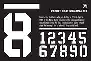 Rocket Boat Numeral Set, a Sans Serif Font by Port Design Company (Thumbnail 1 of 4)