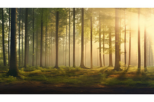 landscape nature forest panorama, a Nature Photo by pikepicture