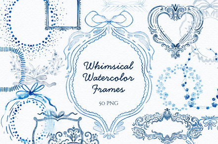Whimsical Watercolor Frames, a Decorative Illustration by PaperJamLab