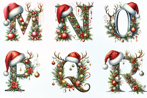 Watercolor Christmas Alphabet