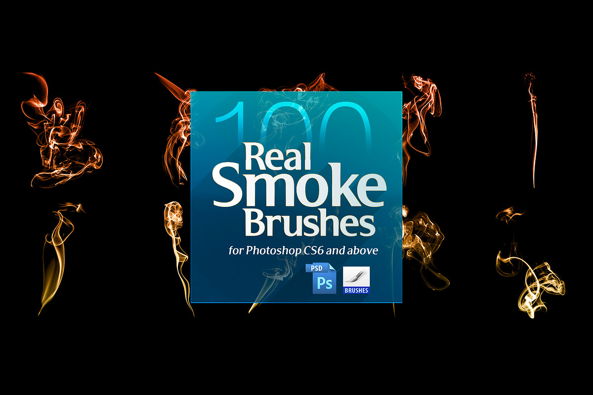 100 Real Smoke Brushes for Photoshop, a Brush Add-On by Creative Graphics (Photo 6 of 11)