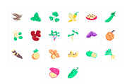 Flat Vegetable Stickers, a Duotone Icon by Vectors Market (Thumbnail 5 of 6)