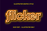 Neon Flicker Text Effect, a Layer Style Add-On by studiogstock (Thumbnail 1 of 2)