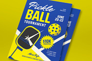 Green Pickle Ball Flyer Set, a Flyer Template by graphicook (Thumbnail 3 of 6)