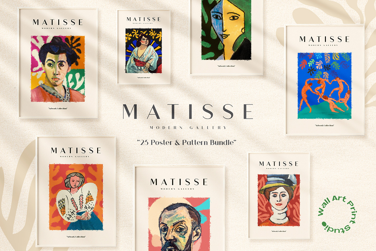 Matisse Modern Gallery 3, a Background Graphic by Wall Art Print Studio (Photo 3 of 16)