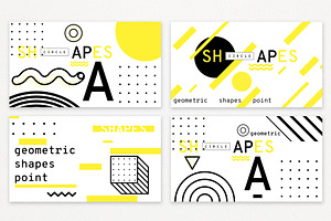 3 In 1 Geometric Posters, Shapes SET