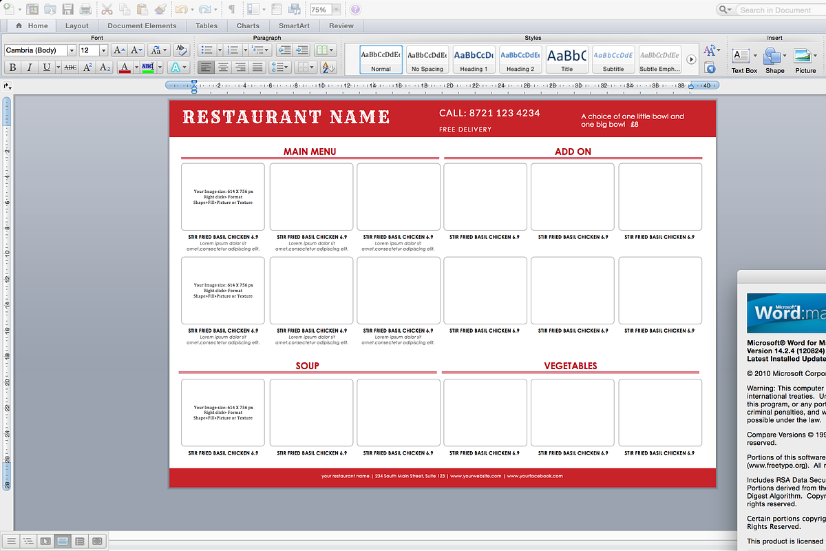 Food menu-id24, a Stationery Template by AIW SOLUTIONS (Photo 3 of 5)