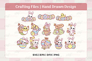 Happy Easter SVG Clipart Bundle, a Seasonal Illustration by TheClipAtelier (Thumbnail 1 of 3)