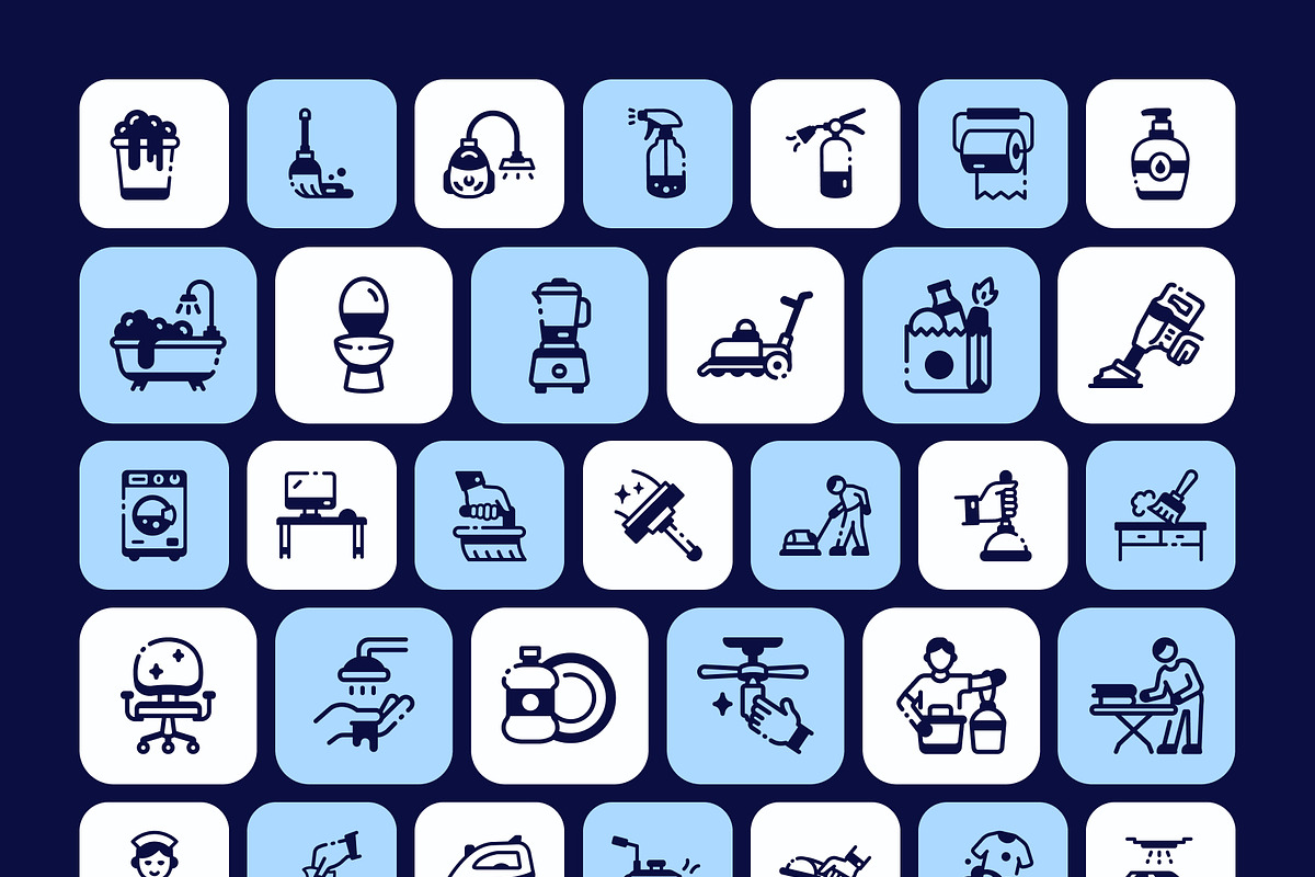 Chores Symbol Icon Set, a Solid Icon by Vectors Market (Photo 7 of 7)