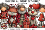 Whimsical Valentine's Day Clipart, an Illustration by OK Design (Thumbnail 1 of 6)