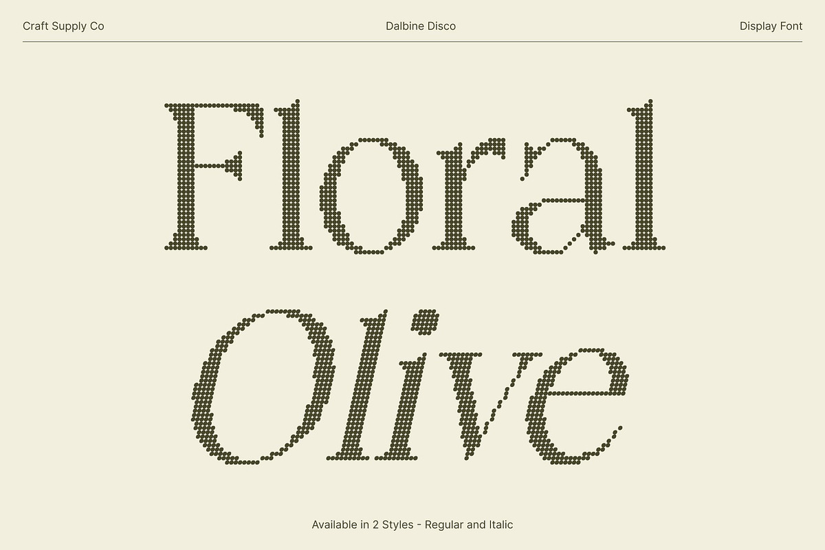 Dalbine Disco, a Serif Font by Craft Supply Co. (Photo 3 of 8)