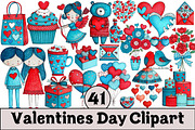 Valentines Day Clipart, an Illustration by Design Market (Thumbnail 1 of 3)