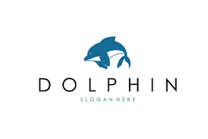 Modern cheerful dolphin logo design, a Branding & Logo Template by Maylianaw28
