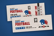 American Footbal Match Ticket, a Stationery Template by Neermana (Thumbnail 2 of 4)