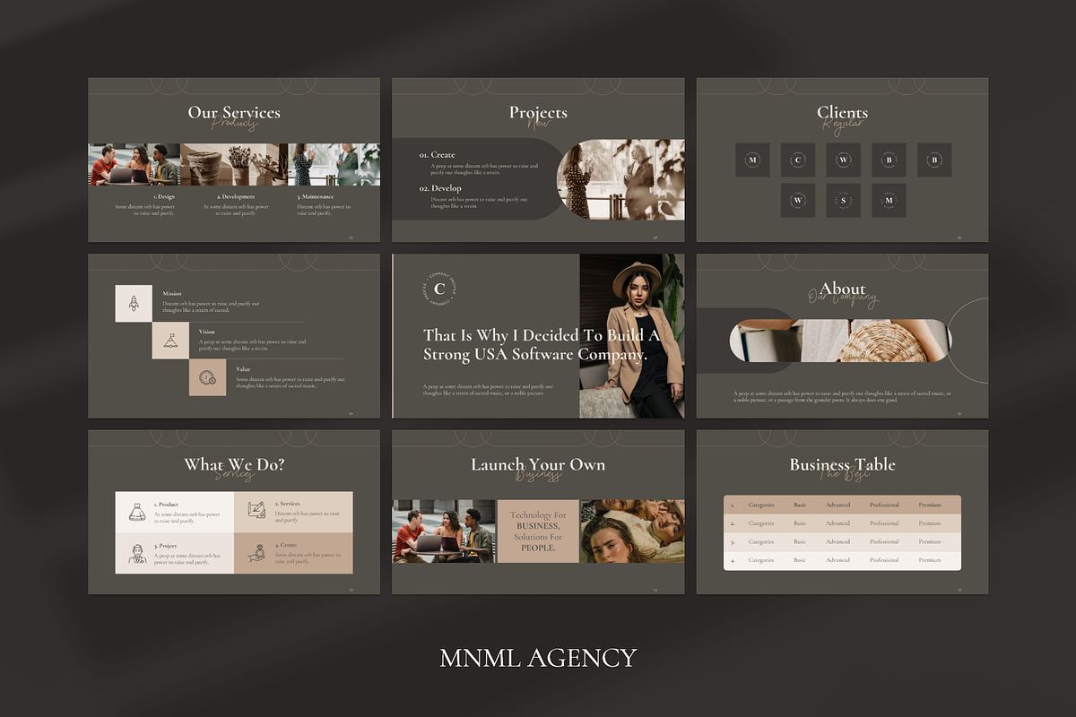 Multipurpose Presentation Template, a Presentation Template by MNML Agency (Photo 23 of 29)