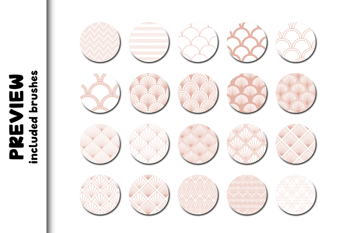 Art Deco Patterns 2.0 for Procreate, a Brush Add-On by Design av MAD (Photo 3 of 9)
