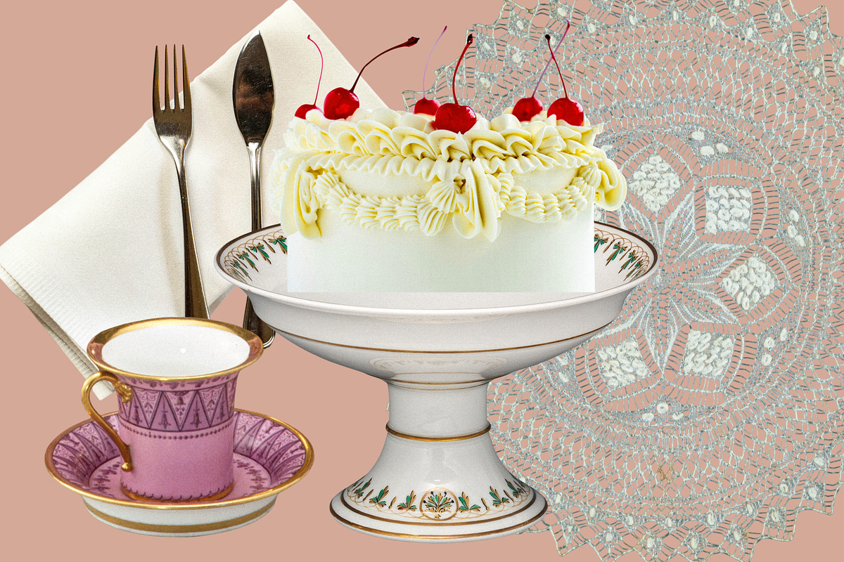 VINTAGE Tea Room Collage, an Object Graphic by Anzhelika (Photo 9 of 11)