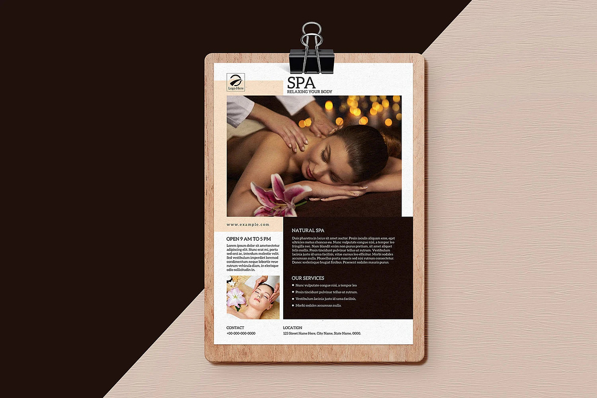 Spa and Beauty Salon Flyer, a Flyer Template by retrographix (Photo 4 of 4)