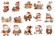 Watercolor Christmas clipart, an Illustration by Designworld (Thumbnail 4 of 5)
