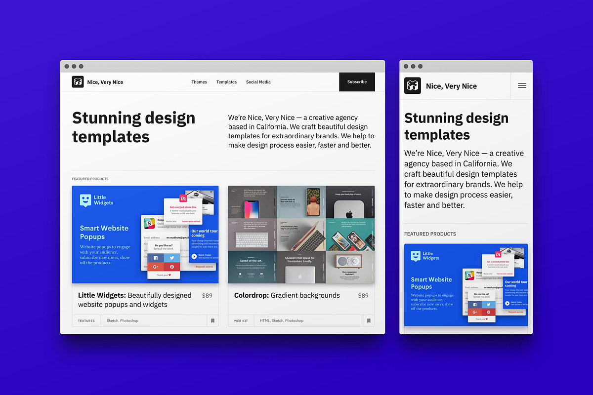 Marketplace Website Template, a Websites & App Template by Nice, Very Nice (Photo 2 of 6)