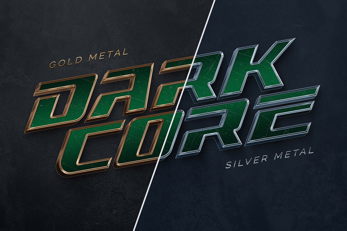 Gold and Silver Outline Text Effect, a Layer Style Add-On by Andrew Skoch Design (Photo 5 of 7)