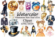 Glamorous New Years Eve PNG Clipart, an Illustration by Design Market (Thumbnail 1 of 3)