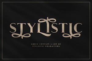 Groce - Stylistic Serif Font