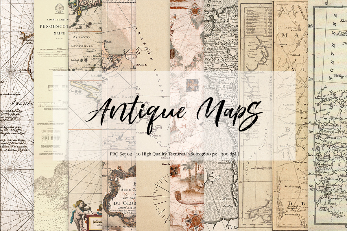 Antique Maps - Set 02, a Texture Graphic by Gwenhw (Photo 1 of 2)