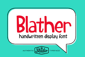 Blather | Handwritten Display Font