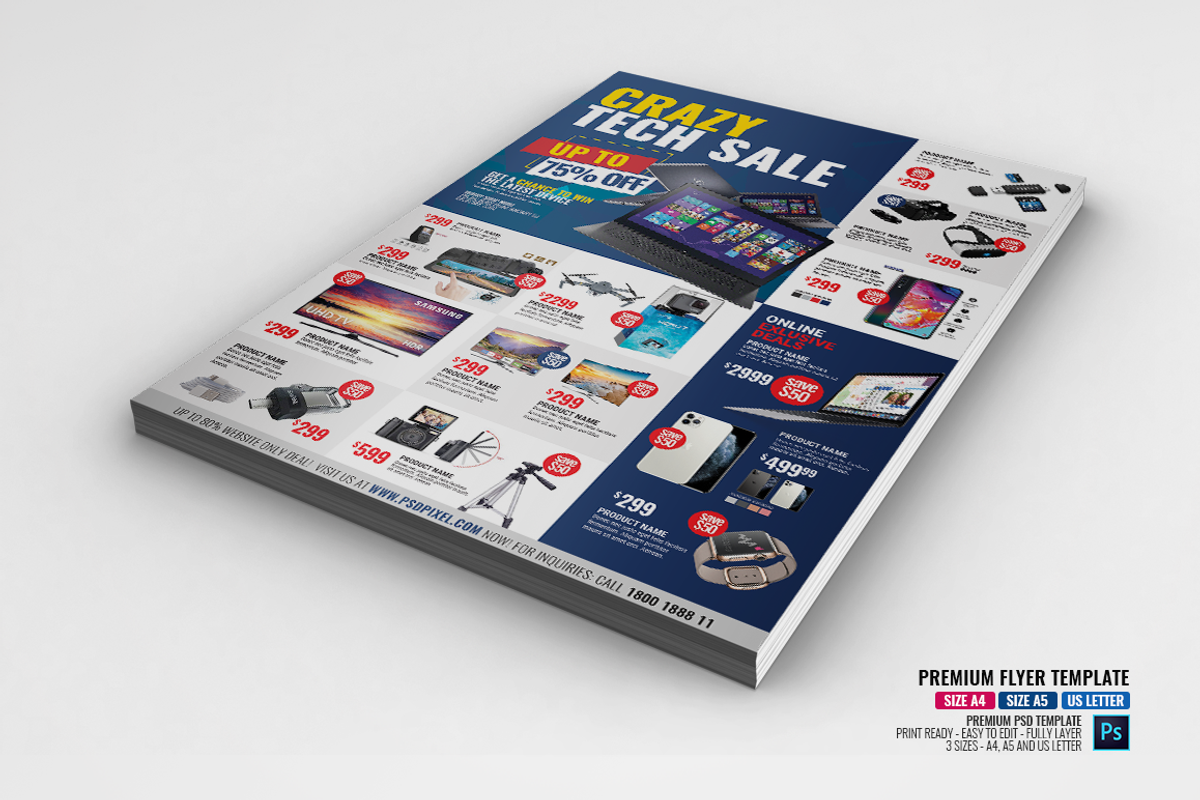 Multipurpose Device Sale Flyer, a Flyer Template by PSDPixel